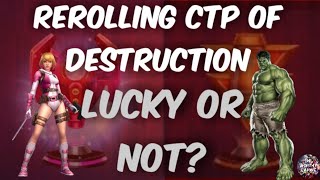 Marvel Future Fight|| Rerolling CTP of Destruction and Authority||Good stats or bad stats?