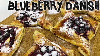 Blueberry danish. Easy homemade recipe.