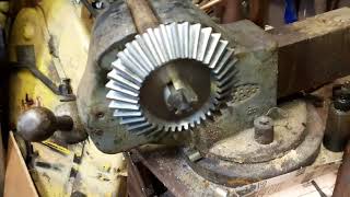 broaching a keyway for the bevel gear for the planer