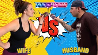 *Wife vs Husband Pack Battle* Epic Pokemon Sword and Shield Pack Battle