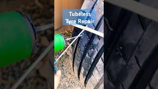 कार का Tubeless Tyre Repair ||  #shorts #short #car #shortvideo