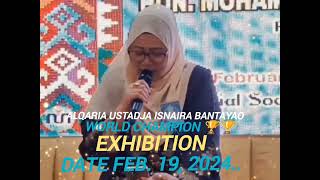 Beautiful video Reading qur'an Exhibition Feb. 19, 2024 Ustadja ISNAIRA BANTAYAO WORLD CHAMPION