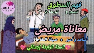 نص فهم المنطوق : "معاناة مريض" + أشاهد و أعبر + إستعمال "صيغة المفاجأة" للسنة الرابعة إبتدائي