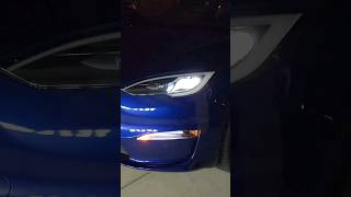 2022 Tesla's Model S Matrix Headlights show. #teslamodels