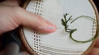 التطريز للمبتدئين .. french knot stitch and split stitch to make mini mimosa