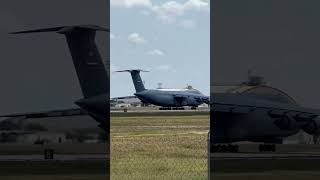 Lockheed C-5 Galaxy landing 🛬 and takeoff 🛫 #planespotting #lockheed