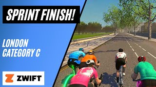 London Sprint Finish! // Zwift Racing // Category C