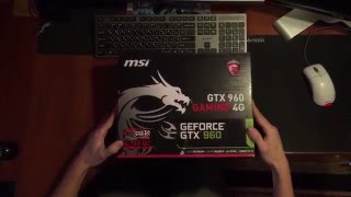 Распаковка BOX MSI 960 4G GAMING