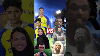 Ronaldo Family 🐐 🆚 skibidi toilet ☠️(Cinemaman,Vacuum toilet, triple toilet)