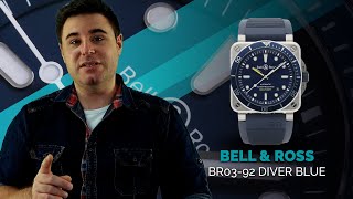 The first square dive watch -  Bell & Ross | BR03 92 Diver Blue