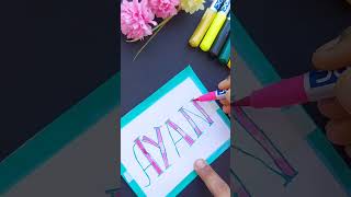 "AYAN"name calligraphy|#viral #viral #art #youtubeshorts £#satisfying #trending #artwork