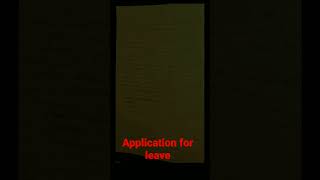 sick leave application #shorts formal latter application for leave