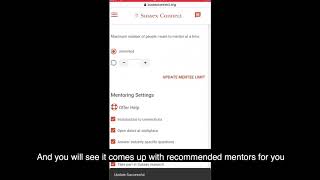How to Seek a Mentor on Sussex Connect