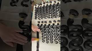 How do the factory ladies make body wave bundles? #berrysfashionhair #hairstyle #hairextensions