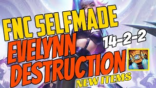 FNC Selfmade Plays Evelynn Jungle vs Ekko Challenger Gameplay New Items Season 11 Hextech Rocketbelt