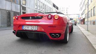 Ferrari F430 spider start up and accelerate - HD