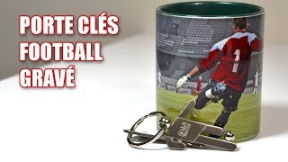 Porte clés foot gravé