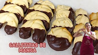 GALLETITAS de manteca, con chocolate,  ricas y fácil.