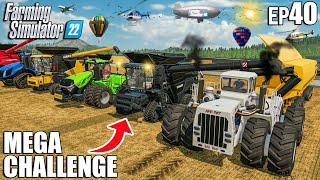 HARVESTING 220.000 LITERS OF SOYBEANS! | MEGA Challenge #40 | Farming Simulator 22