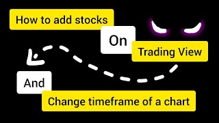 How to add stocks on Trading View | And | Change timeframe | 15 min timeframe | One Day timeframe |