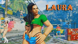 Street Fighter V ALL LAURA Character Cutscenes Story Mode (GK Bowes)