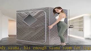 ZONEMEL Full Size Sauna Tent, Portable 1 or 2 Person Full Body Home Spa for Relaxation, Detox, Stea