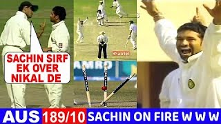 Sachin Tendulkar Shocking Bowling vs Aus 🔥 - Ind vs aus 2nd Test 2001- Sachin Tendulkar W W W 🔥😱