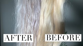 HOW TO GO FROM YELLOW 613 HAIR TO PLATINUM BLONDE