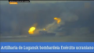 Imagem Artilharia de Lugansk bombardeia Exército ucraniano