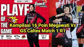 Kompilasi 16 Poin Megawati Vs GS Caltex Match 1 R1. Red Sparks Vs GS Caltex 3-0. Aksi Megatron