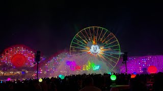 WORLD of COLOR FULL SHOW || DESSERT PARTY VIEW from DISNEY CALIFORNIA ADVENTURE