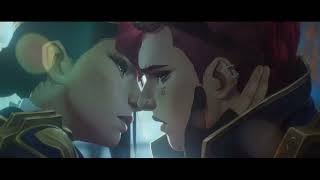 Caitlyn and Vi First Kiss Scene "Promise me you won't change"  | Arcane Season 2: League of Legends