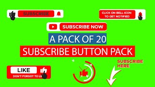 TOP 20 SUBSCRIBE BUTTON GREEN SCREEN | YOUTUBE SUBSCRIBE BUTTON