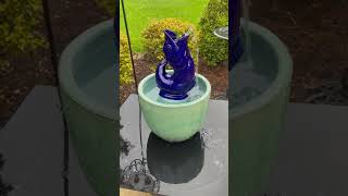 DIY Water Fountain #waterfountain #outdoordecor #outdoors #waterproject #diywaterfountain