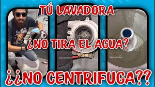 ✅TU LAVADORA NO TIRA EL AGUA Y NO CENTRIFUGA? *mira este video* 👍🏻👍🏻