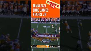 Tennessee Volunteer Edge James Pearce Jr seals the deal with a pick six against Iowa #sec #nfl