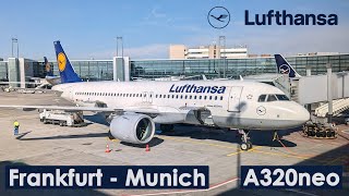 Lufthansa Frankfurt to Munich A320neo Economy | Lufthansa Business Class Lounge