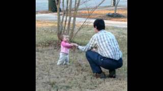 Eva's first day walking