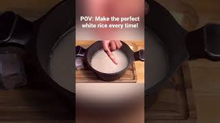 Never eat mash rice again! Shelly every time! How to steam #rice #whiterice #shorts #youtubeshorts