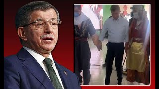 Ahmet Davutoğlu'nun halay sırasındaki zor anları!