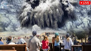 Terrifying! 2nd Explosion of a Giant Geyser in Yellowstone Park shocked Tourists