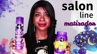 Shampoo Meu Liso e Maionese Matizadora ROXA Salon Line em cabelos escuros!!!!!