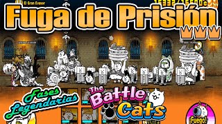 Fases Legendarias: Fuga de Prisión (3 coronas/estrellas) | The Battle Cats