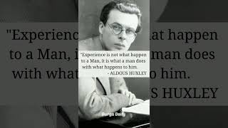 Experience is not what happens to man #024 #aldoushuxley #quote #motivation #short #viral