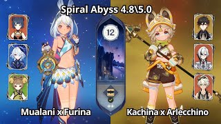 C0 Mualani Furina Vape & C0 Kachina Arlecchino - Spiral Abyss 4.8\5.0 Floor 12 Genshin Impact