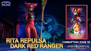 Rita - Red Dark Ranger skin Game Play | Power Rangers Legacy Wars