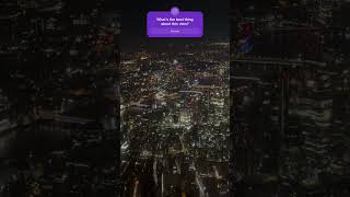 London nightscape from a helicopter