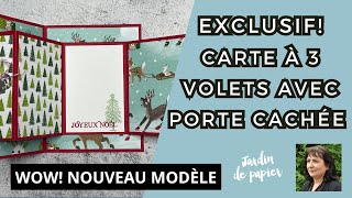 Carte à trois volets avec porte cachée - Stampin' Up!