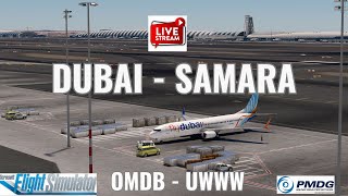 DUBAI - SAMARA | FLY DUBAI Flt# FDB903 | GCC Virtual Real Schedule | PMDG737-900 | MSFS2020 |