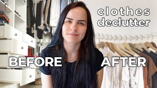 Closet Declutter: Before and After (minimalism)